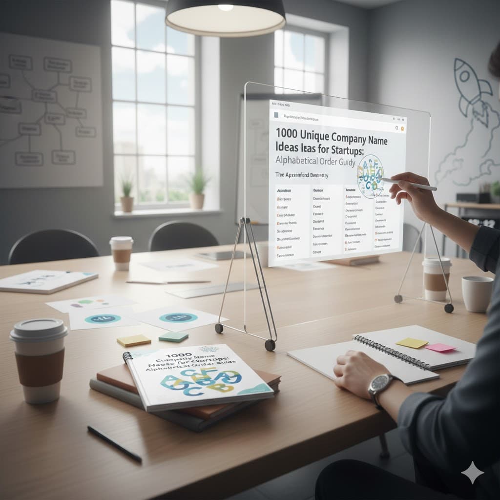 1000 Unique Company Name Ideas for Startups – Alphabetical Order Guide