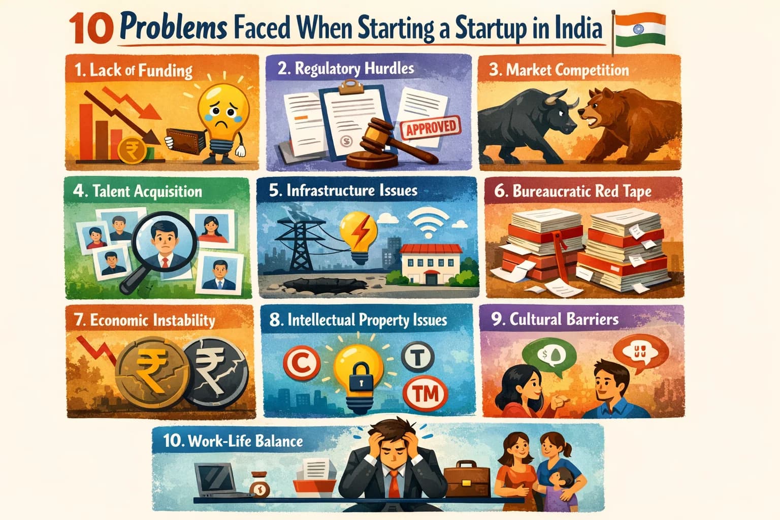 10 Problems Faced When Starting a Startup in India